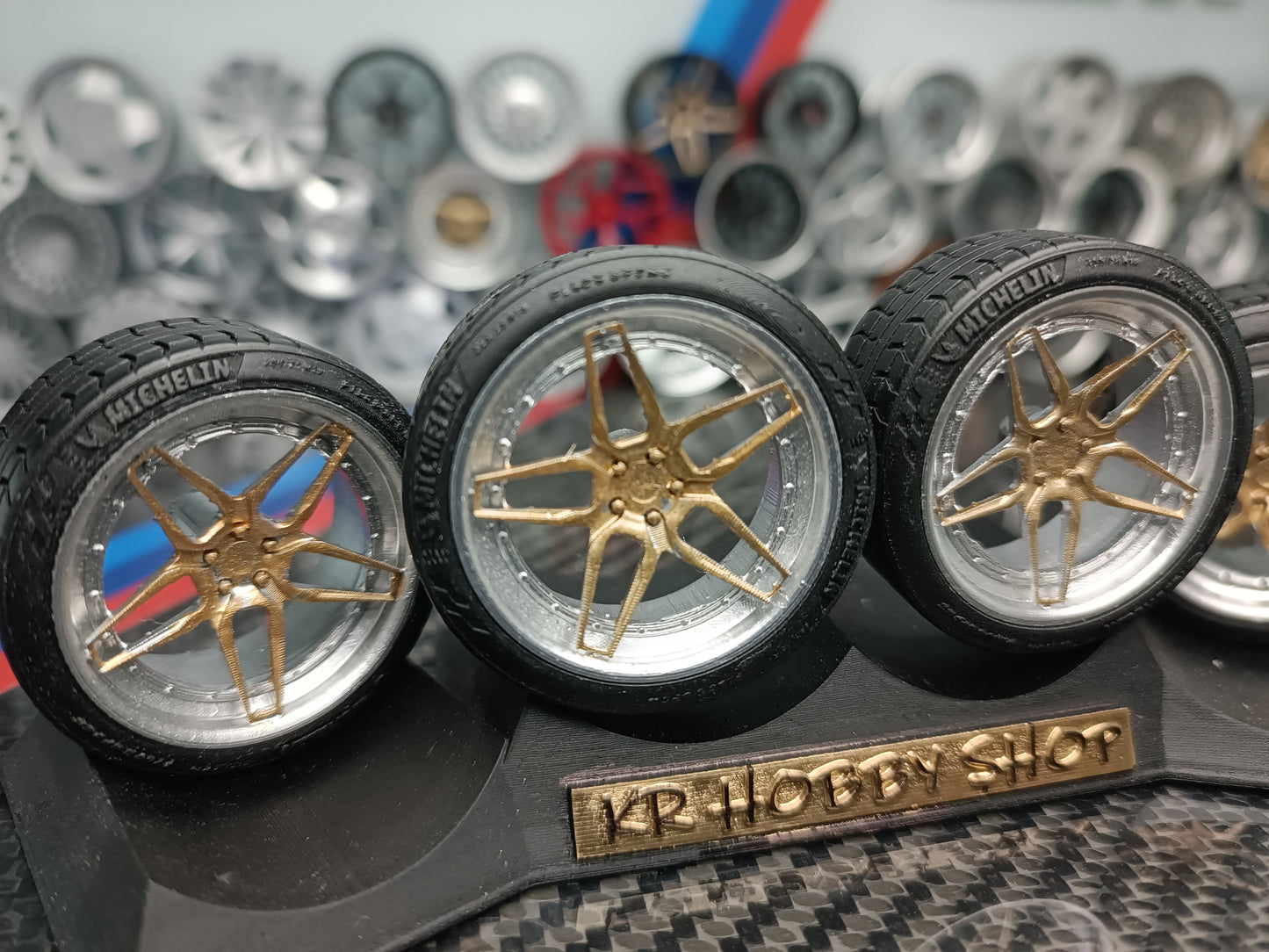ADV1 rims 1/18 with MICHELIN tyres and brake system