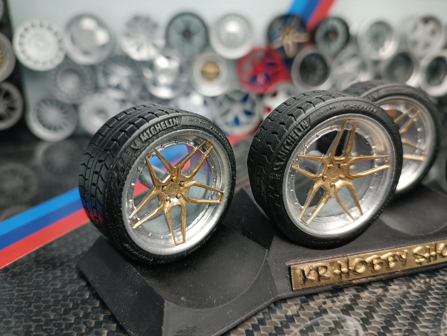 ADV1 rims 1/18 with MICHELIN tyres and brake system