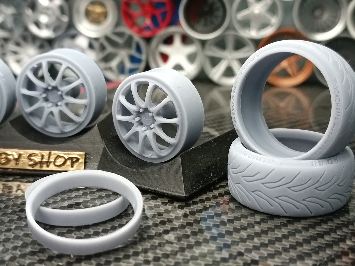 RAYS CE28 rims 1/18 with MICHELIN tyres and brake system