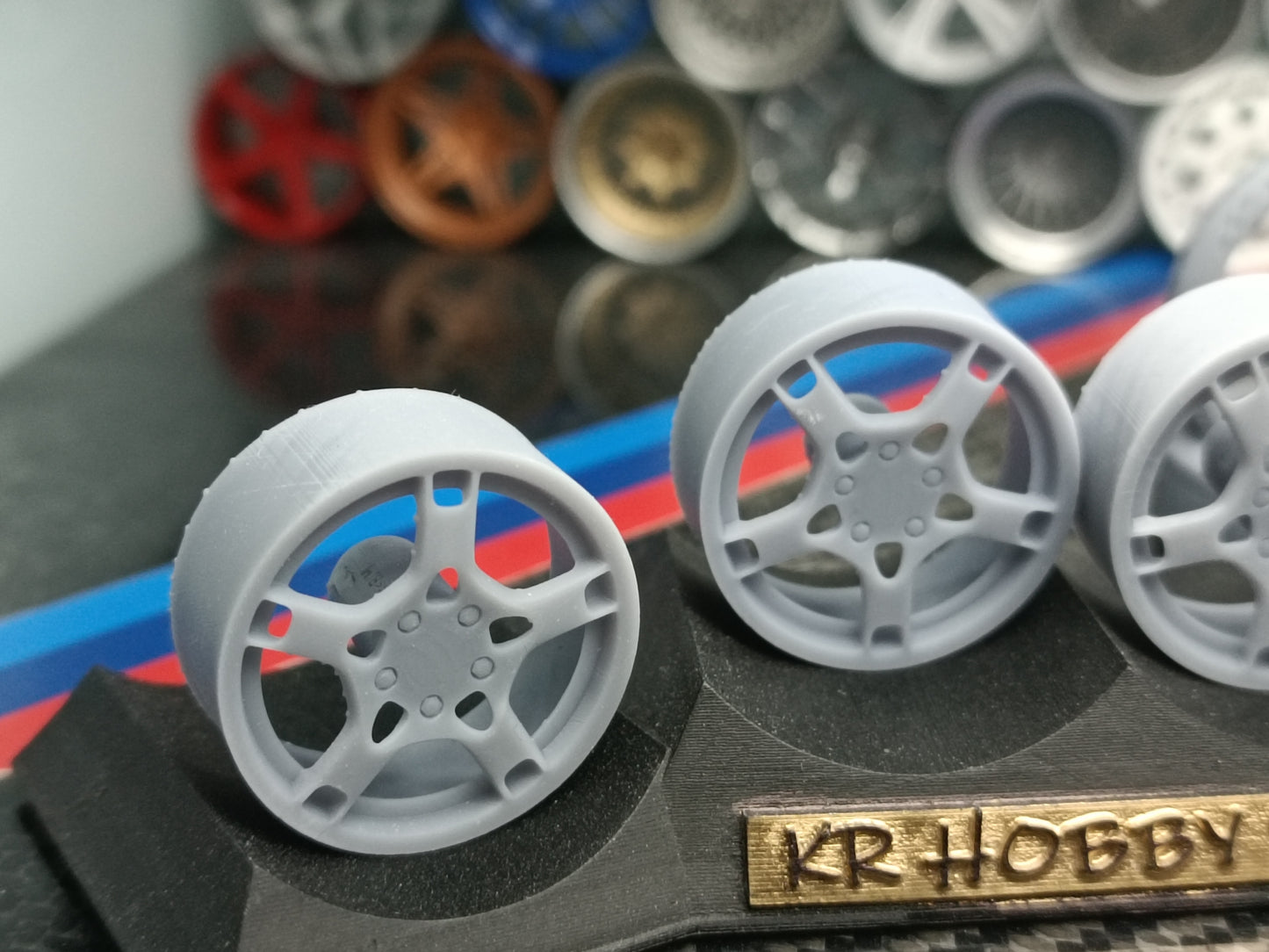 Porsche Carrera 997 rims 1/18 with MICHELIN tyres and brake system
