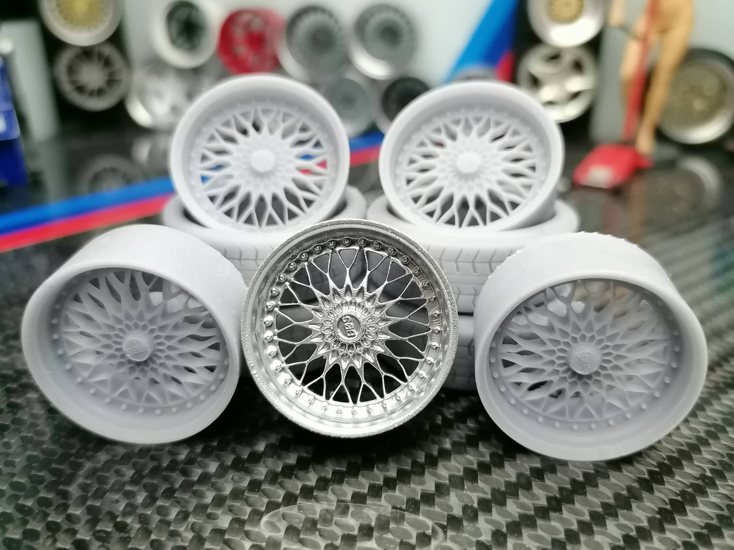 BBS RS rims 1/18 with MICHELIN tyres and brake system
