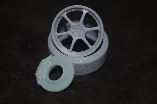 Advan Racing RG rims 1/18 with MICHELIN tyres and brake system