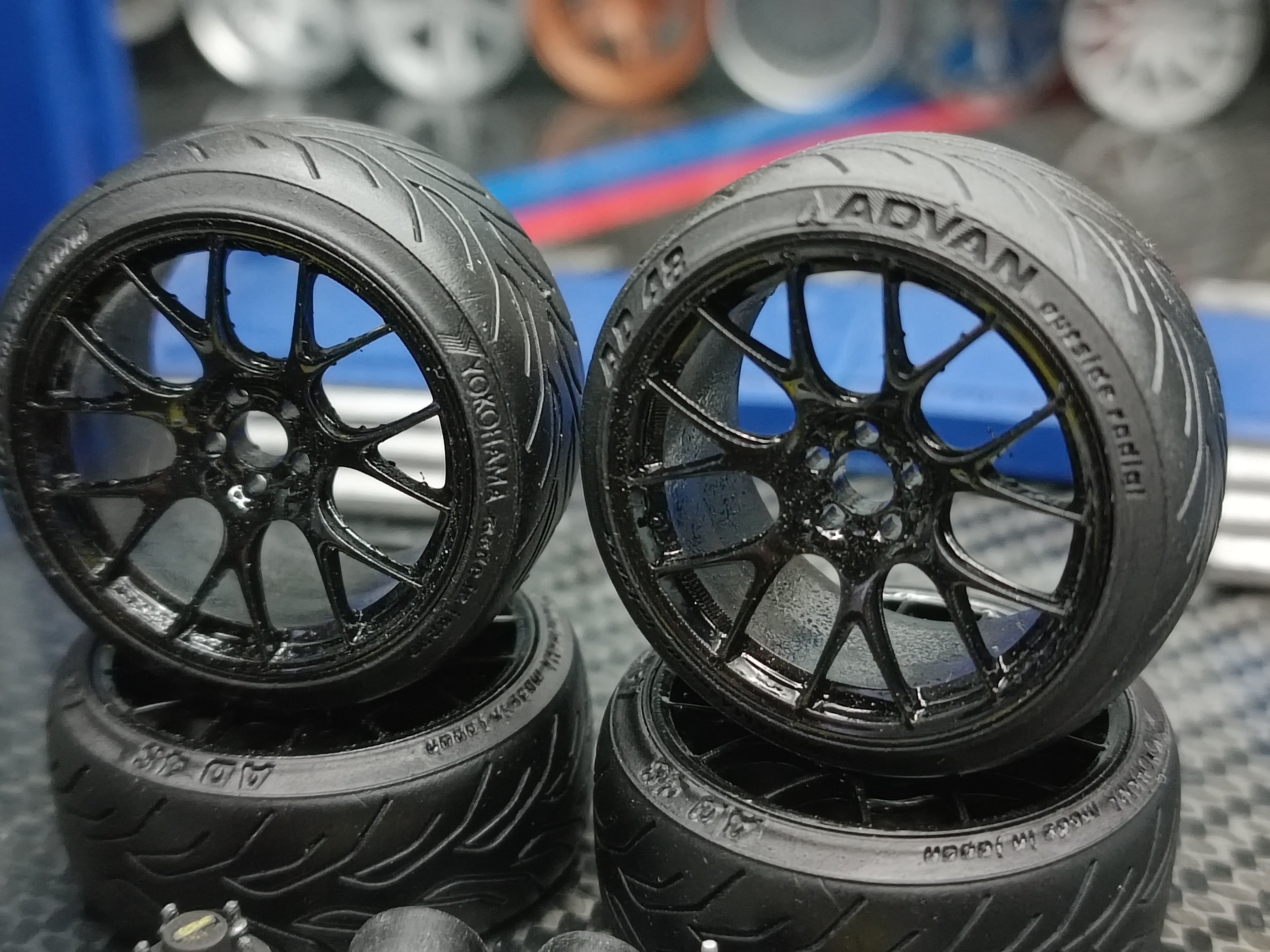 BBS CH-R rims 1/18 with ADVAN tyres and brake system – KRHobbyShop